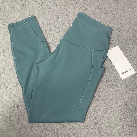 Lululemon Align High Rise Pants Leggings with Pockets Tidewater Teal Nwt - Picture 5 of 9